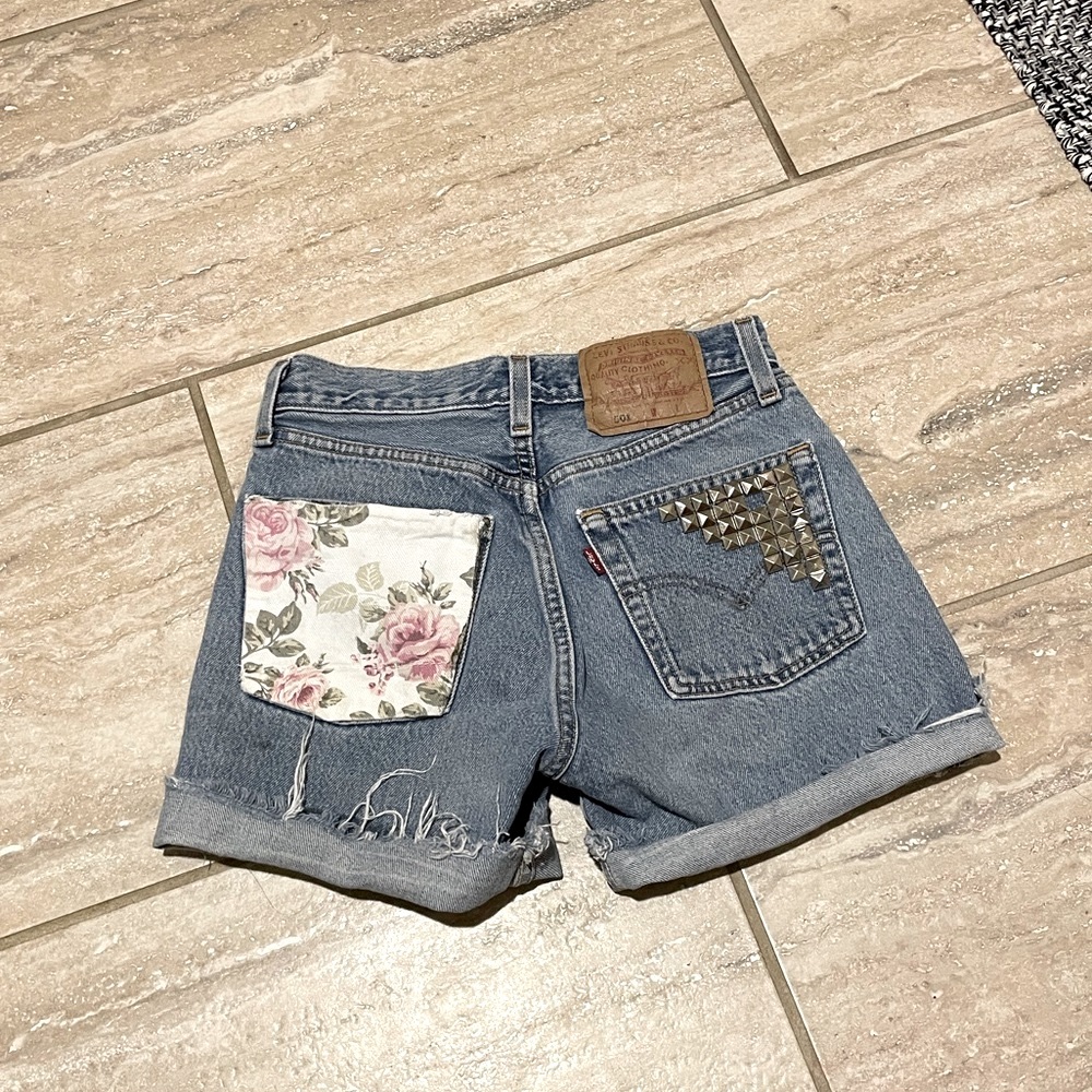 Vintage Button-Fly Levi’s 501 #Selvedge & #patchwork fits sz 24